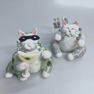 Annaco Creations Collectible Cats - Martini Cat & Butterfly Cat